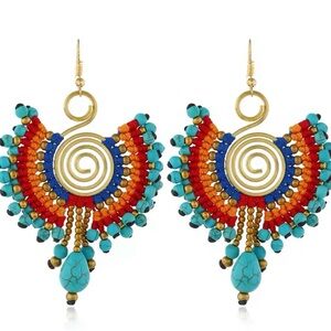 Bohemian Multicolor Beaded Earrings